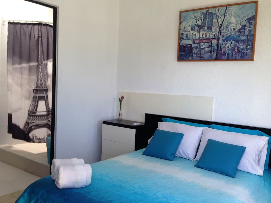 Main room with private shower
