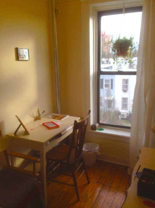An office next to the bedroom offers a nice, quiet place to relax or write.