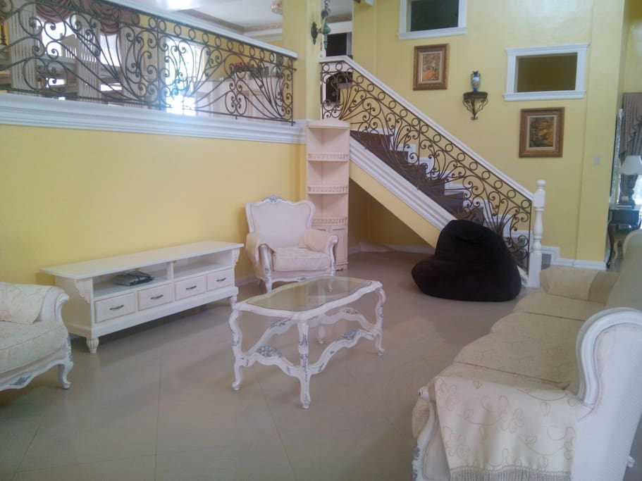 Living Area, Very Cool with High Ceiling's.
