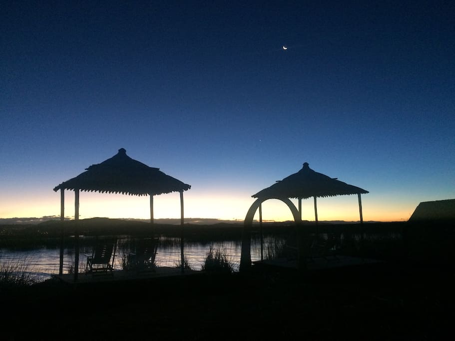 Sunset view from uros lodge