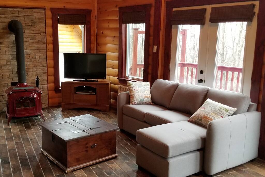 salon avec sofa-lit