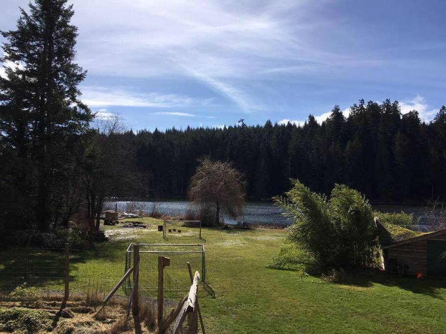Lakeside field for outdoor games and recreation. Canoes, soccer and bocce ball encouraged!