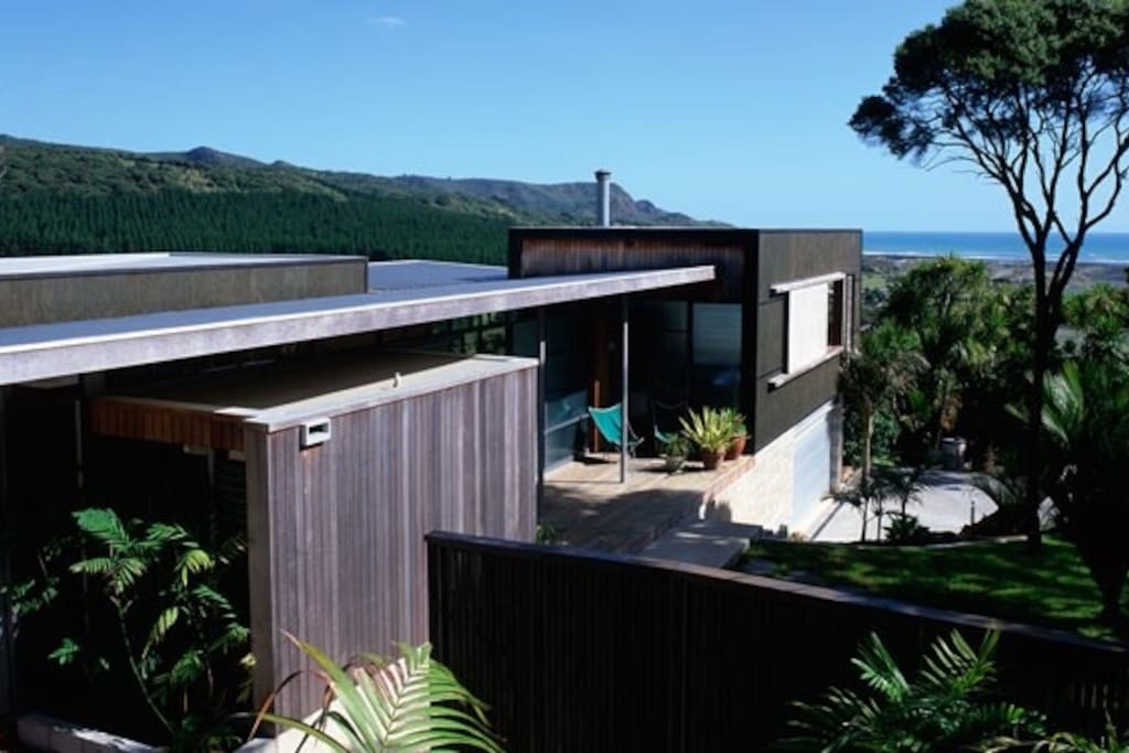 Here is a view of the house looking West to the Ocean.