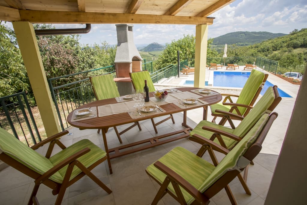 Terrace by the pool