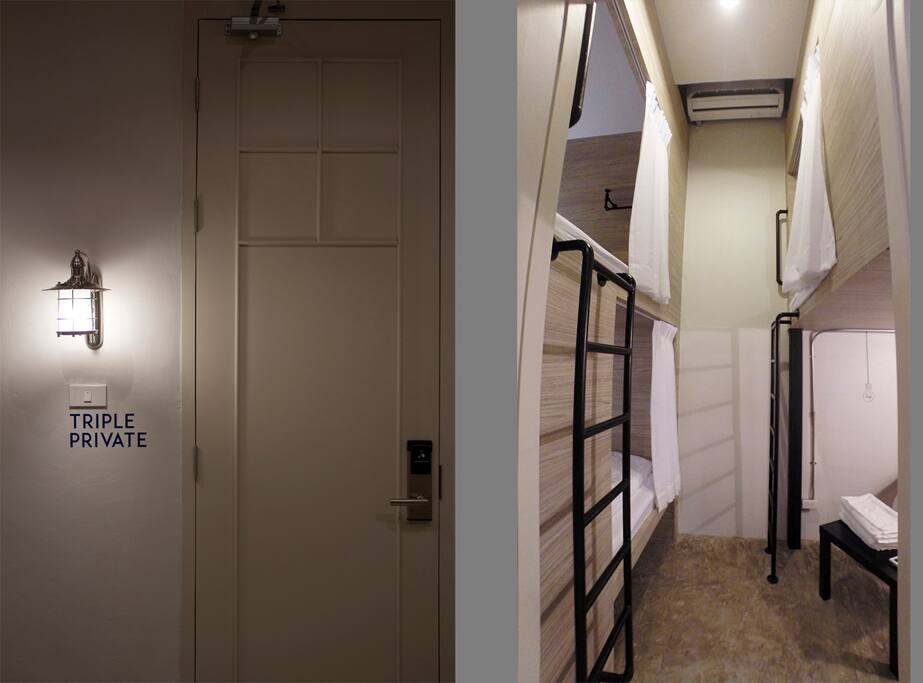 Triple Private for 3 Pax. (Separate Bathroom,located on 4th floor)