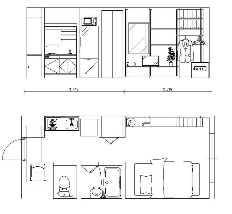お部屋の間取りです。