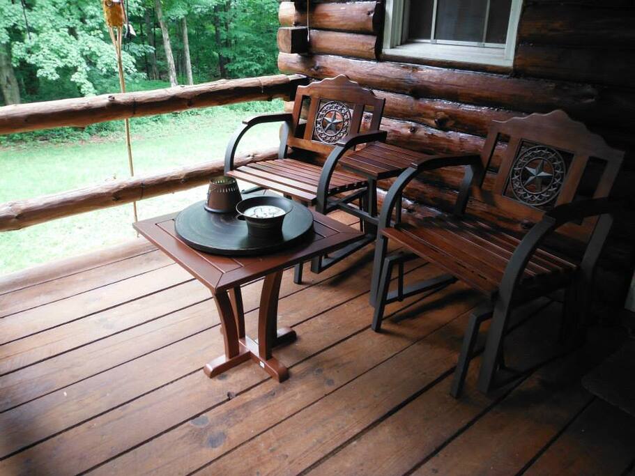 Front porch with rockers