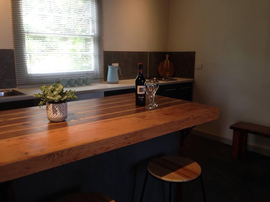 Kitchenette equipped for light cooking.