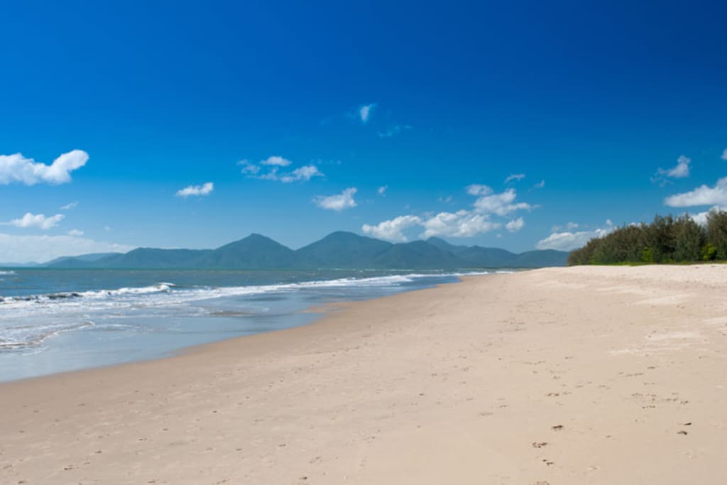 Stroll along the beautiful beach. Blues Skies for miles and gentle Coral Sea breezes.