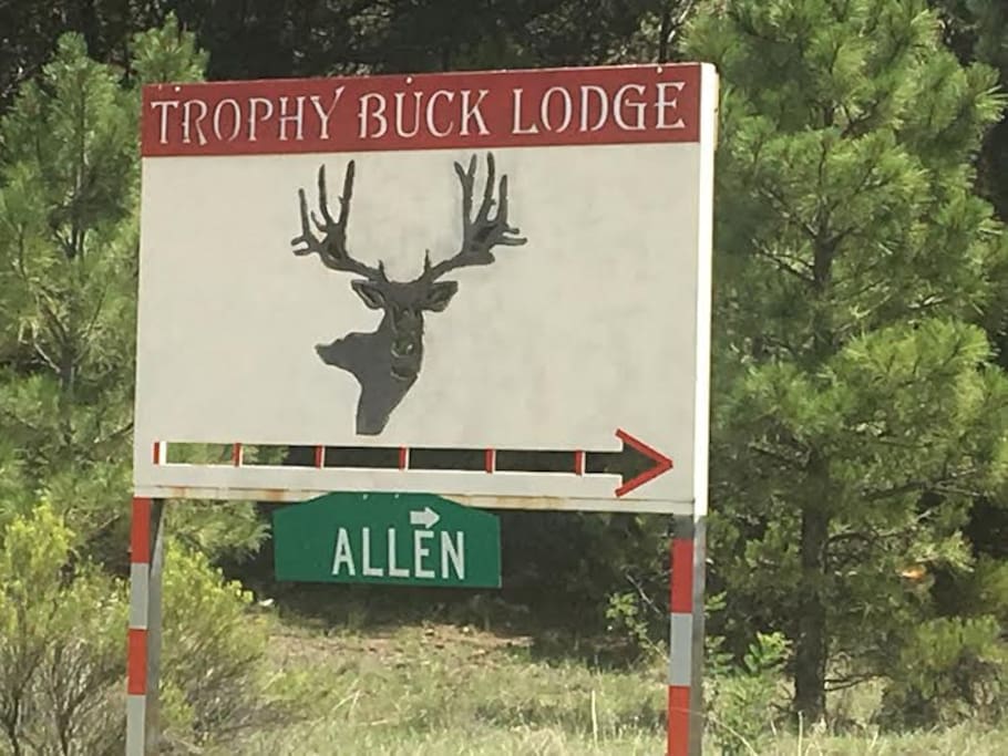 Street sign for cabin entry