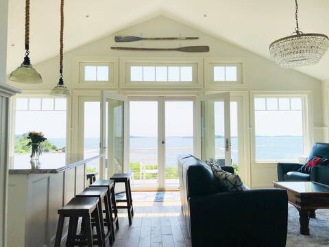 Brand new year-round oceanfront home with beach.