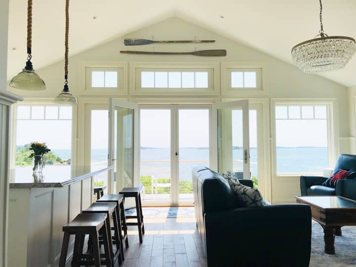 Brand new year-round oceanfront home with beach.