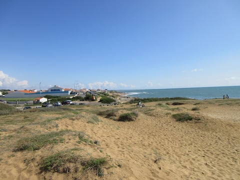 Successful Airbnb property: Sea view and sand dunes 50m from sandy beach in Bretignolles Sur Mer