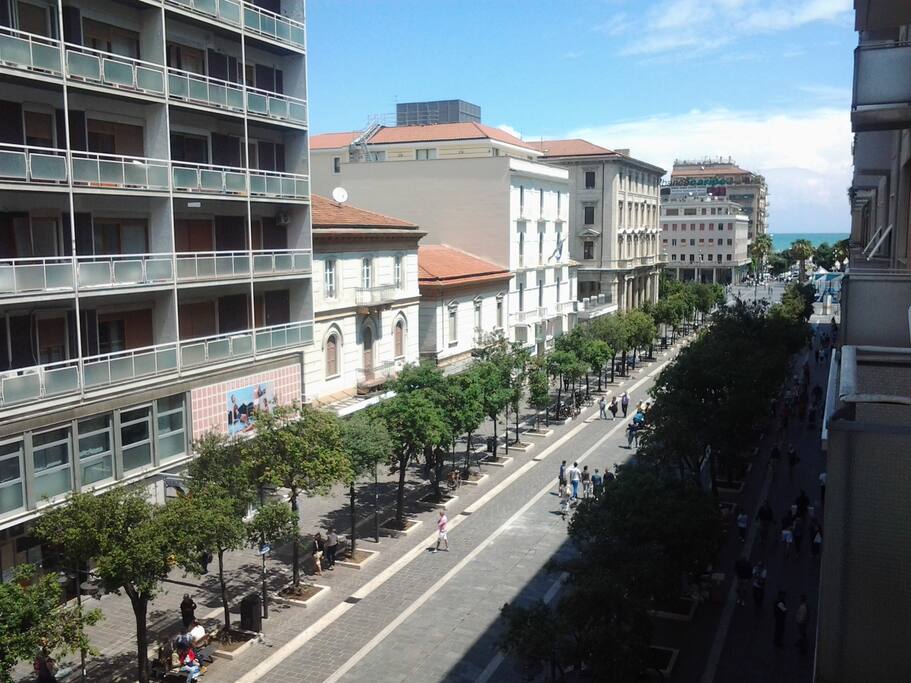 dal balcone dell'appartamento