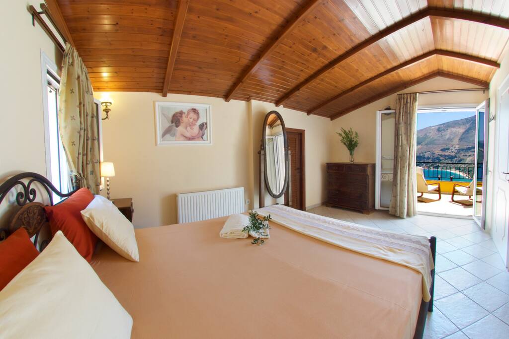 Master bedroom with private balcony