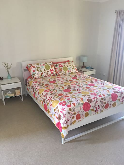 Main bedroom with new queen bed upstairs