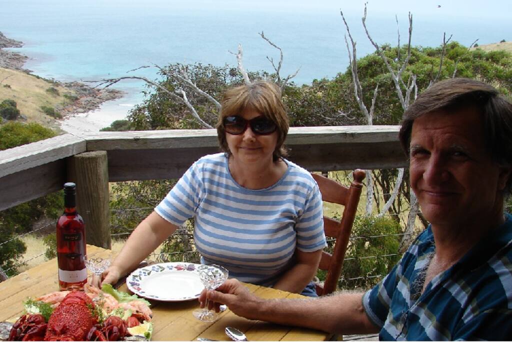 Dining on the deck