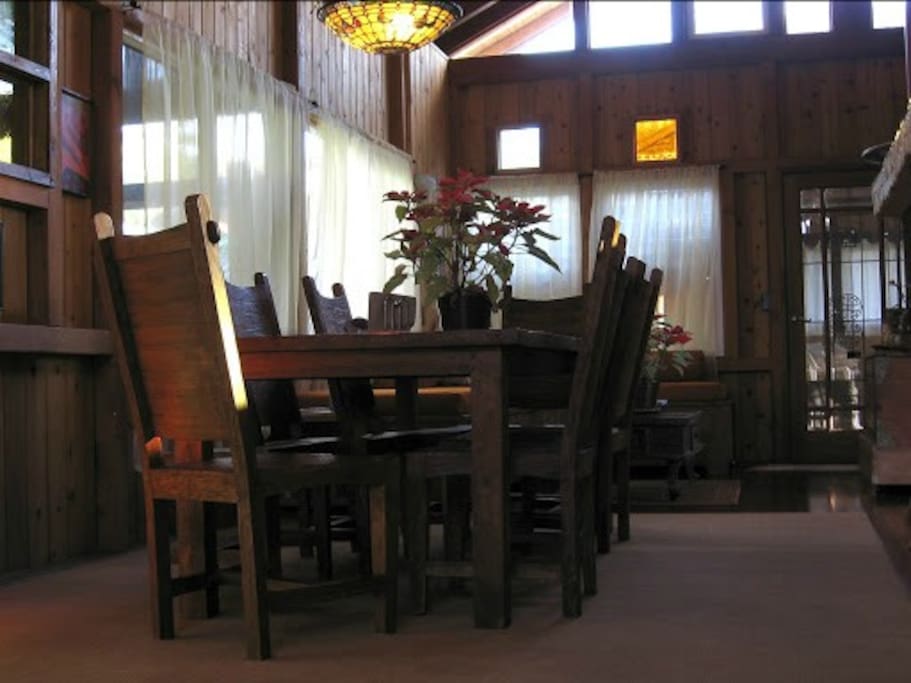 The Dining table in the main living area.