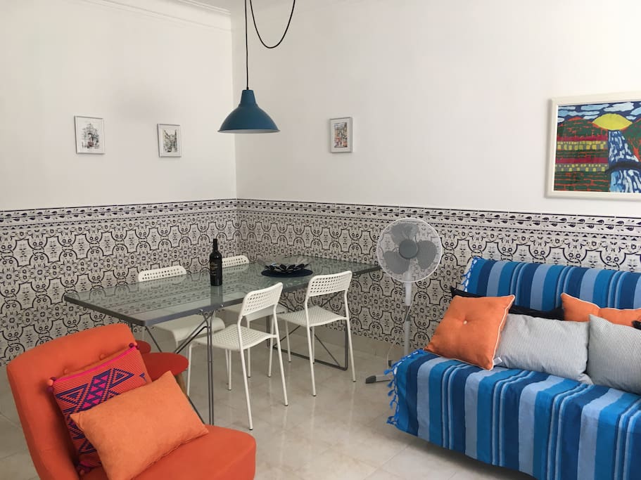 Living room and dining table