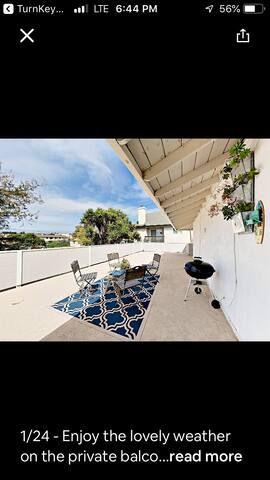 Beach Life, own 2 bedroom 1.2 m to beach, own deck