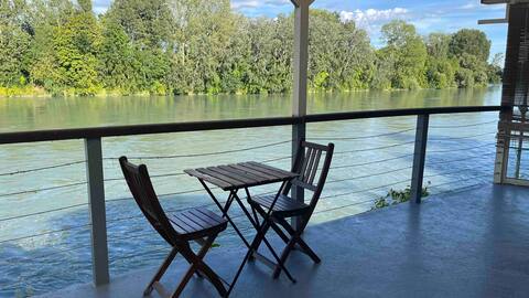 Chalet overlooking the Rhone River