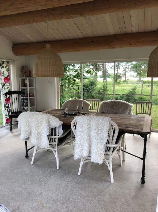 Great opportunities for dinners in the garden.