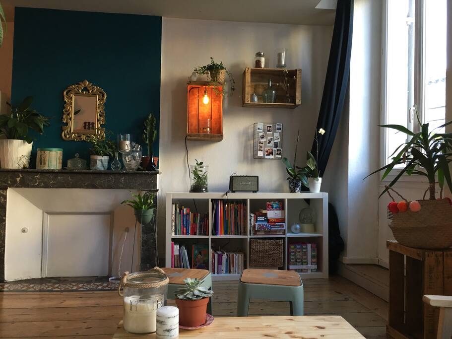 Espace salon- vue du canapé