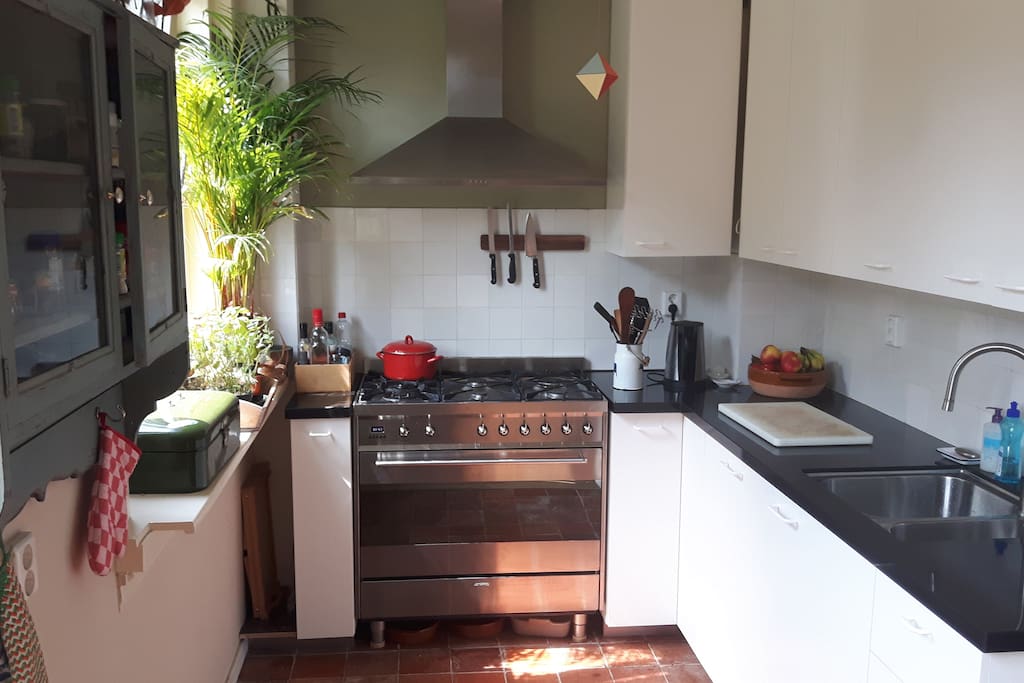 Kitchen, with professional oven