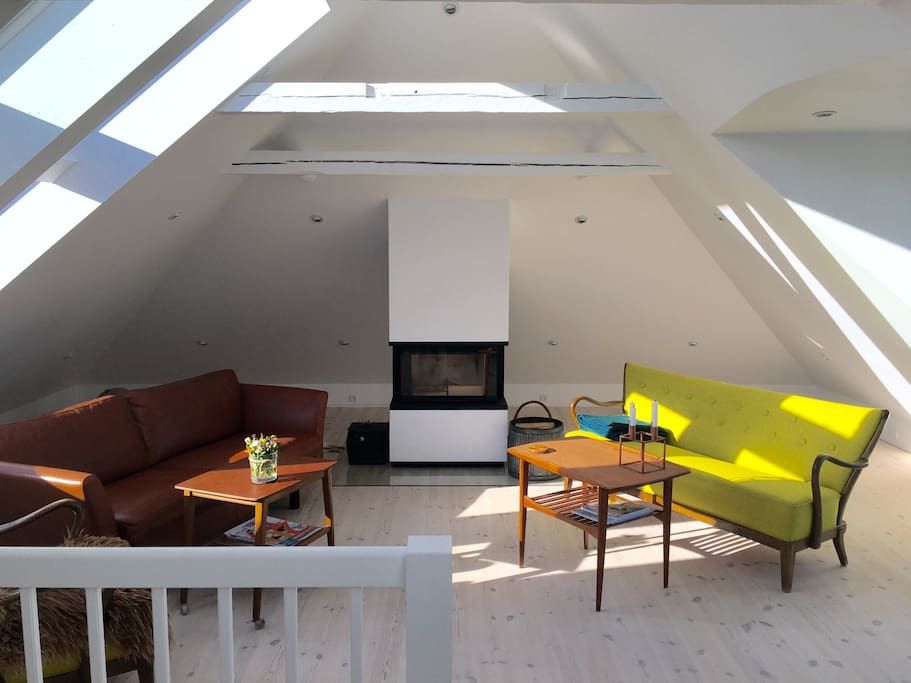 Lots of place around the fireplace