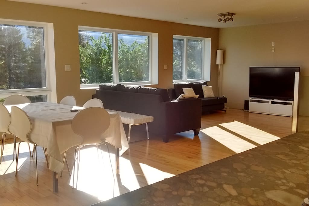 Open concept living & dining areas.