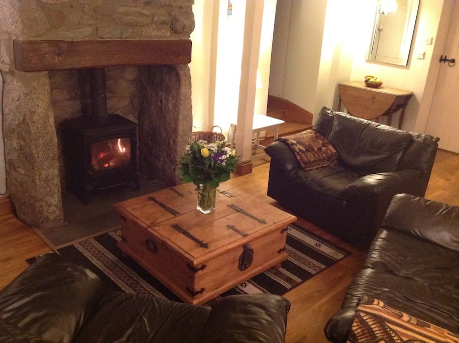 Cosy cottage lounge, the perfect place to relax and unwind in front of the fire