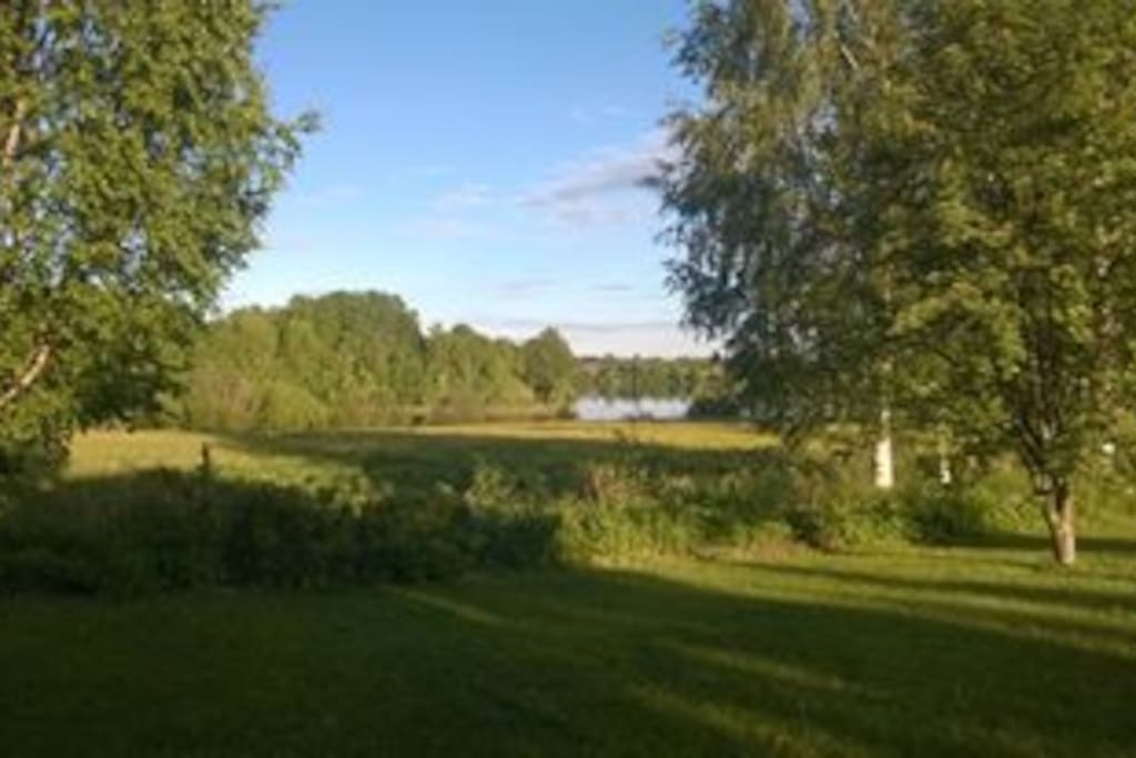 Summertime view from the garden to the Kemi river.