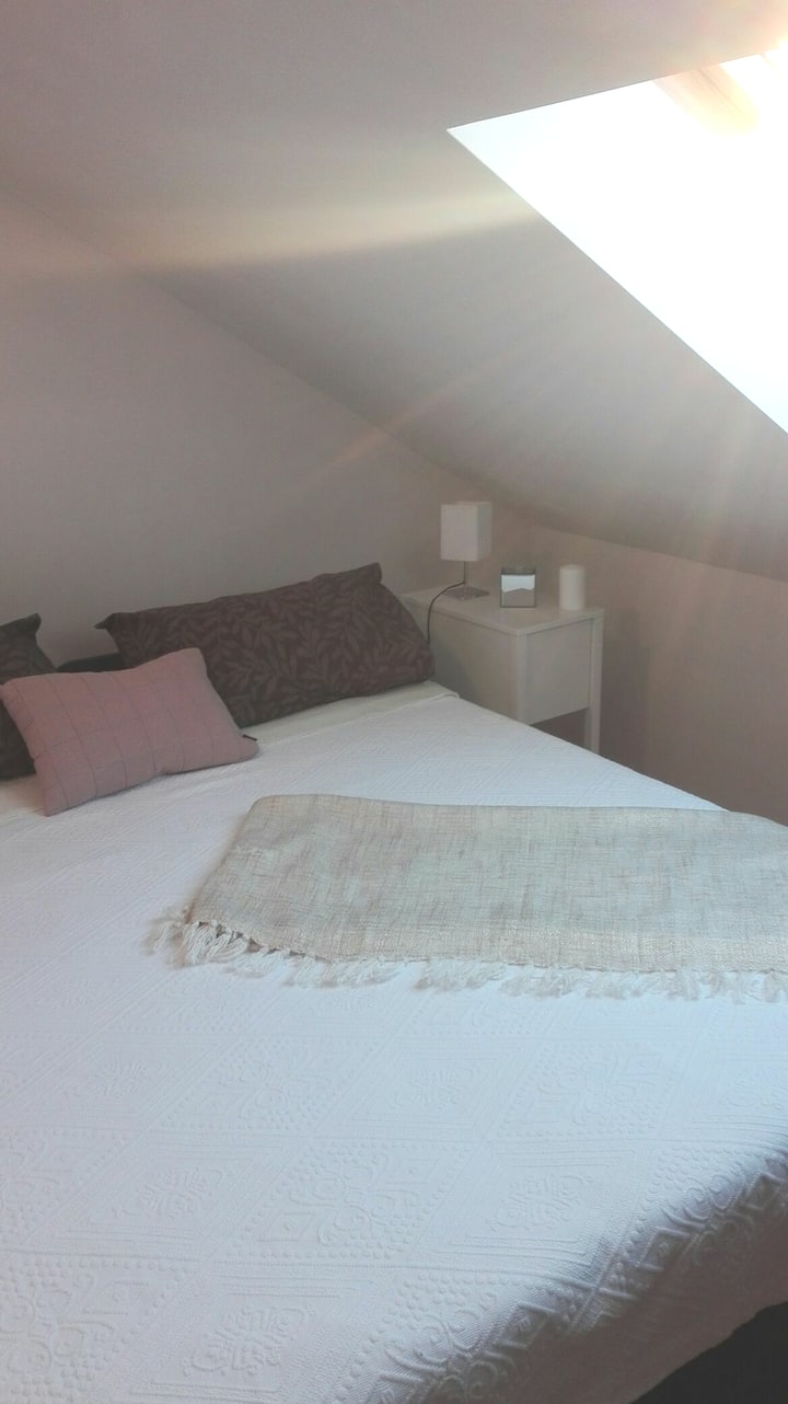 Një dhomë e ndriçuar, si i gjithë apartamenti