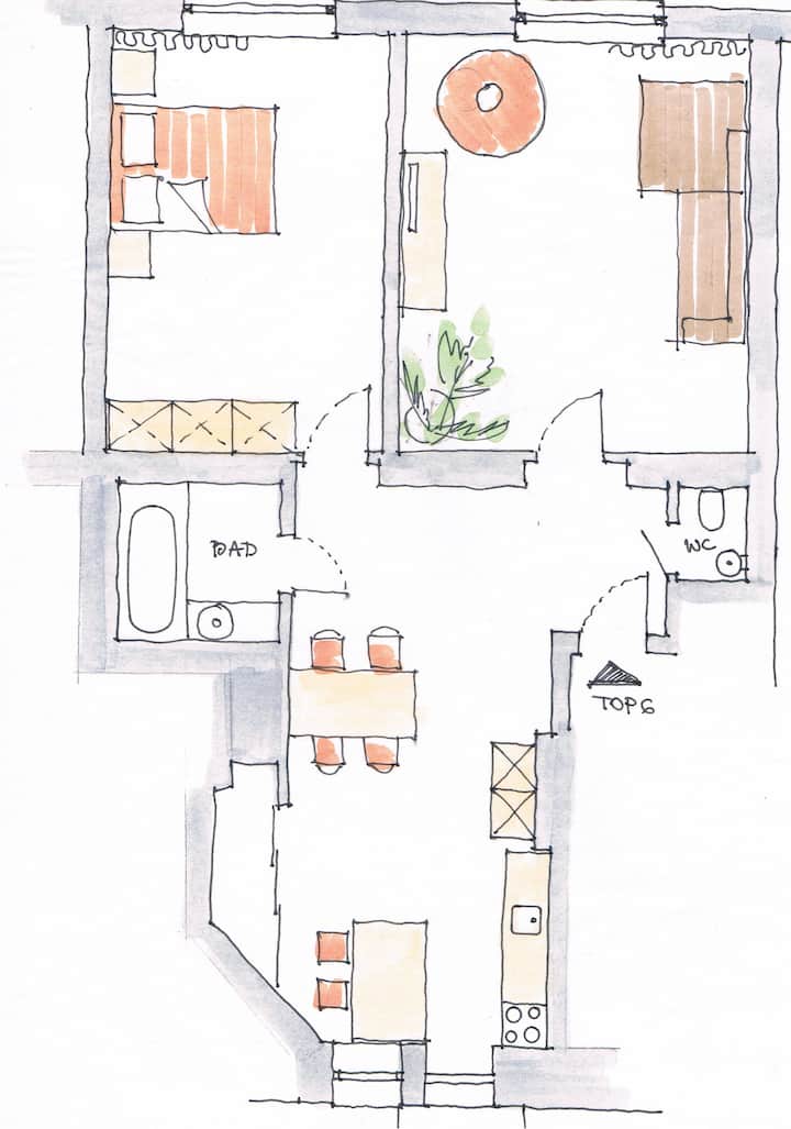 City center, fully furnished Flat