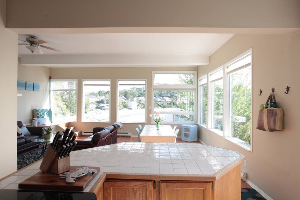 Clean, functional kitchen with all the necessary tools to make yummy meals.