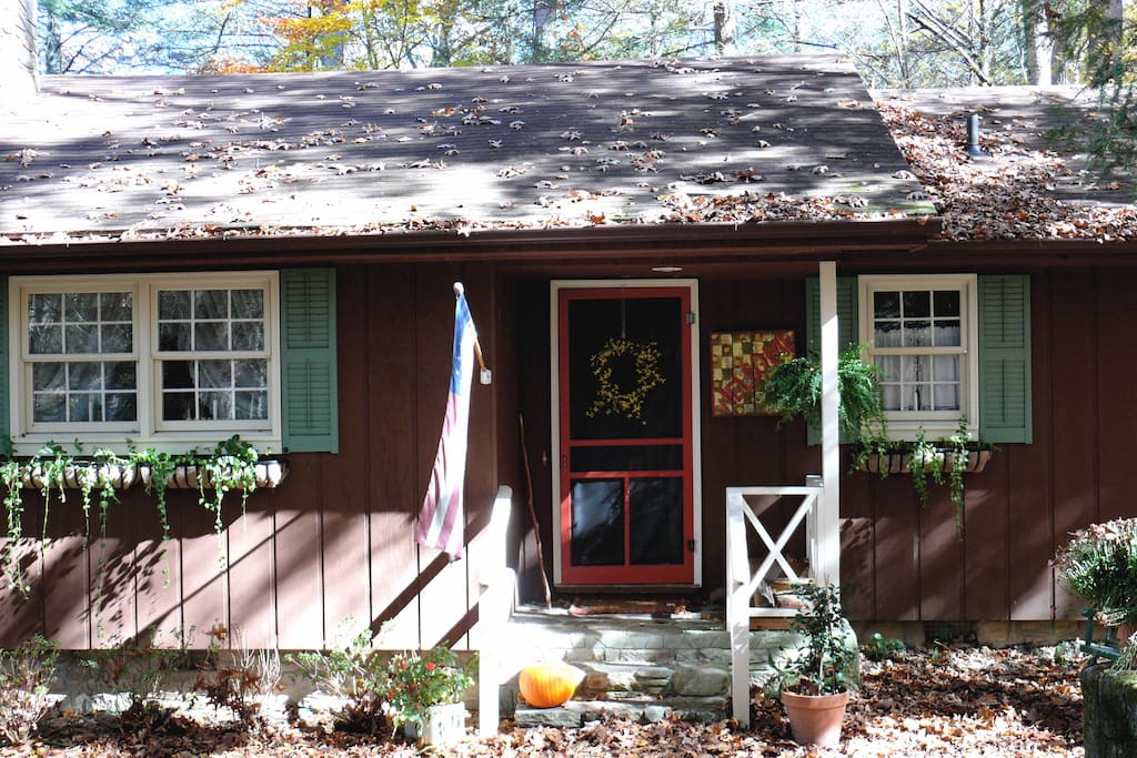 Outside of the cabin