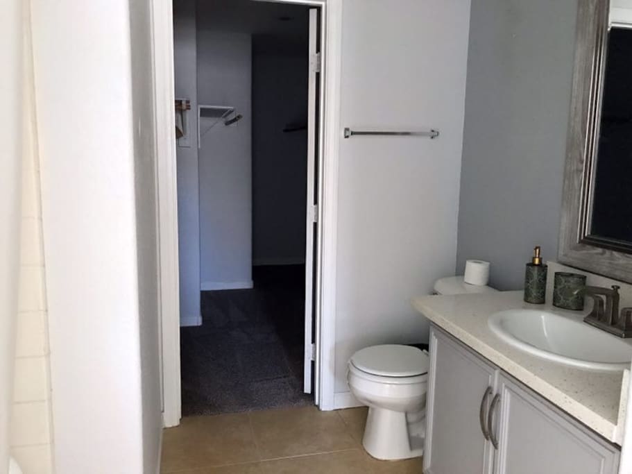 Downstairs restroom and closet