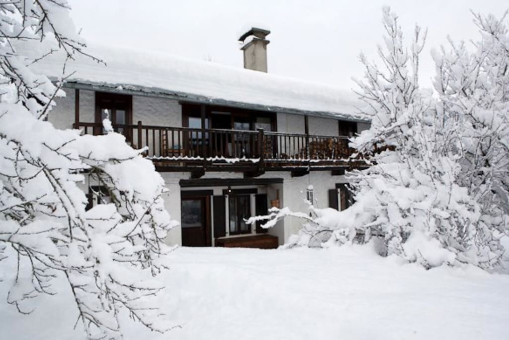 Chalet in the snow