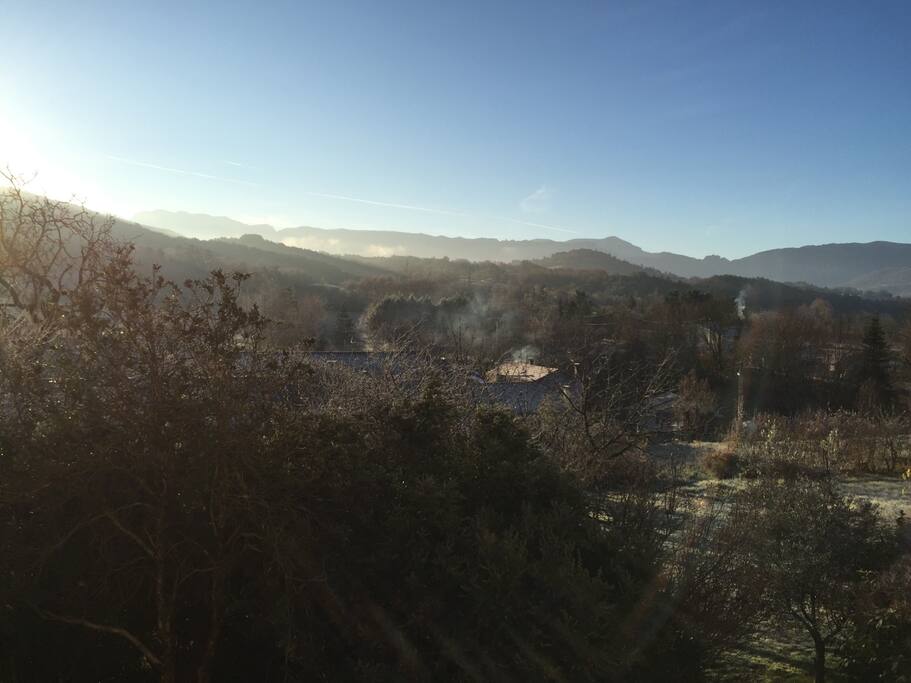 Vue des chambres.