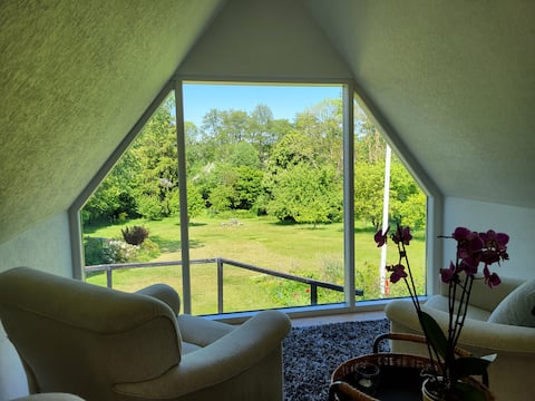 Popular Airbnb listing: Half-timbered house in idyllic surroundings. in Hedensted