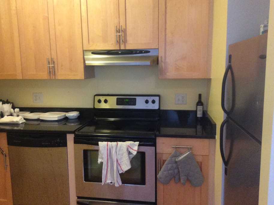 Kitchen with stainless steal appliances