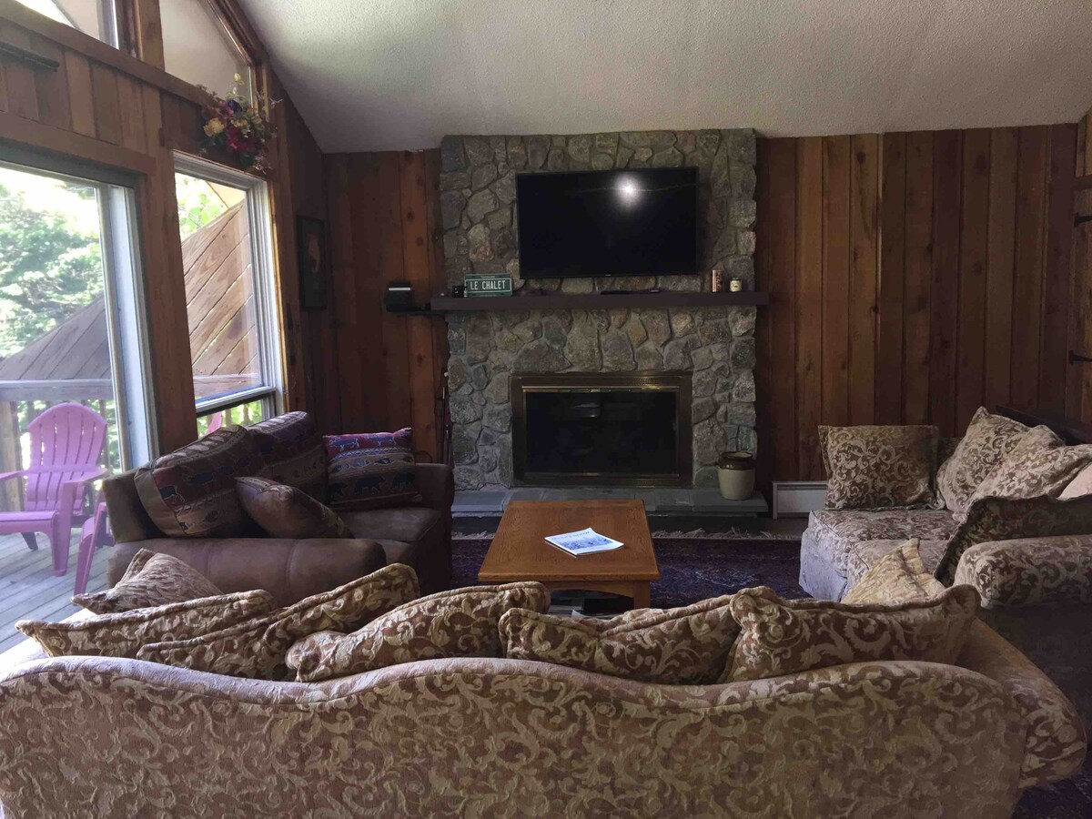 Popular Airbnb listing: Chalet in the Woods-beautiful summer getaway! in Chimney Hill