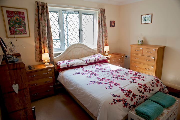 Quiet self-contained flat in retirement block.