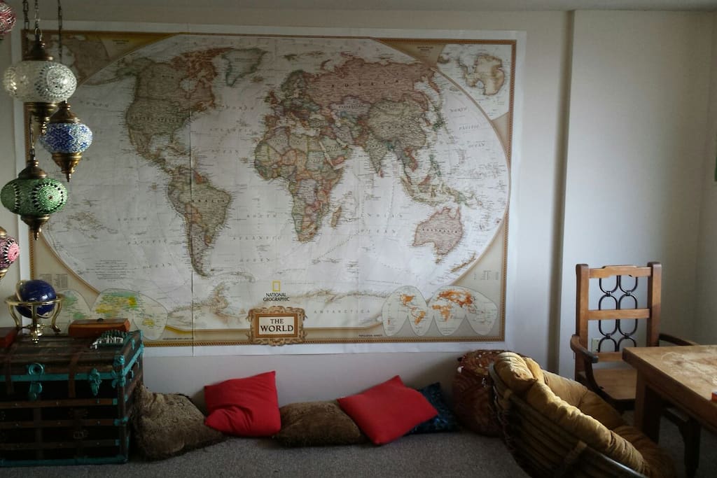 Wall size map of the world