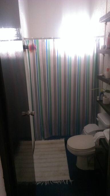 bathroom with large shower
