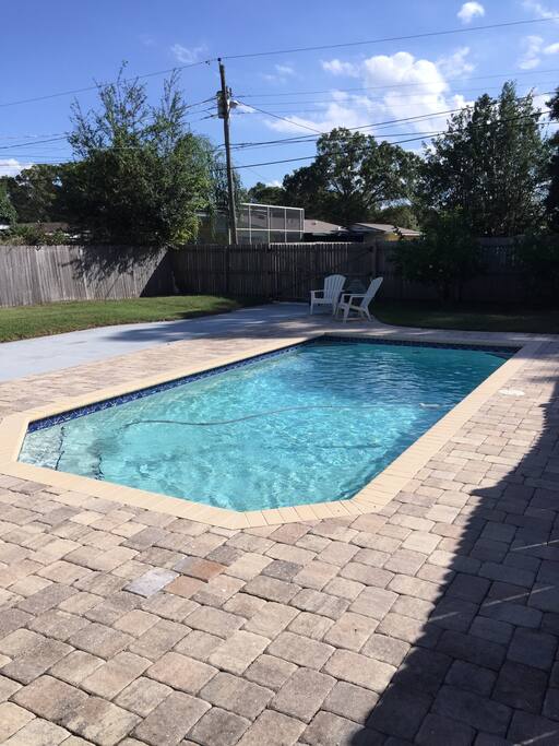 Take a dip in the salt-water pool!