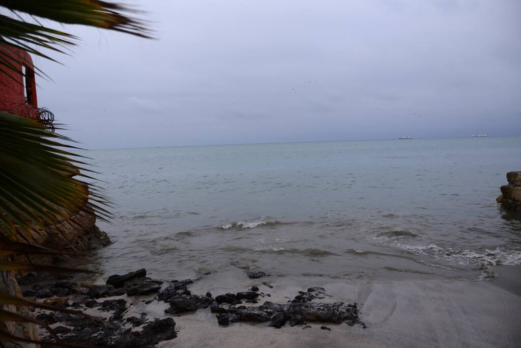 Just a few blocks from the sea.