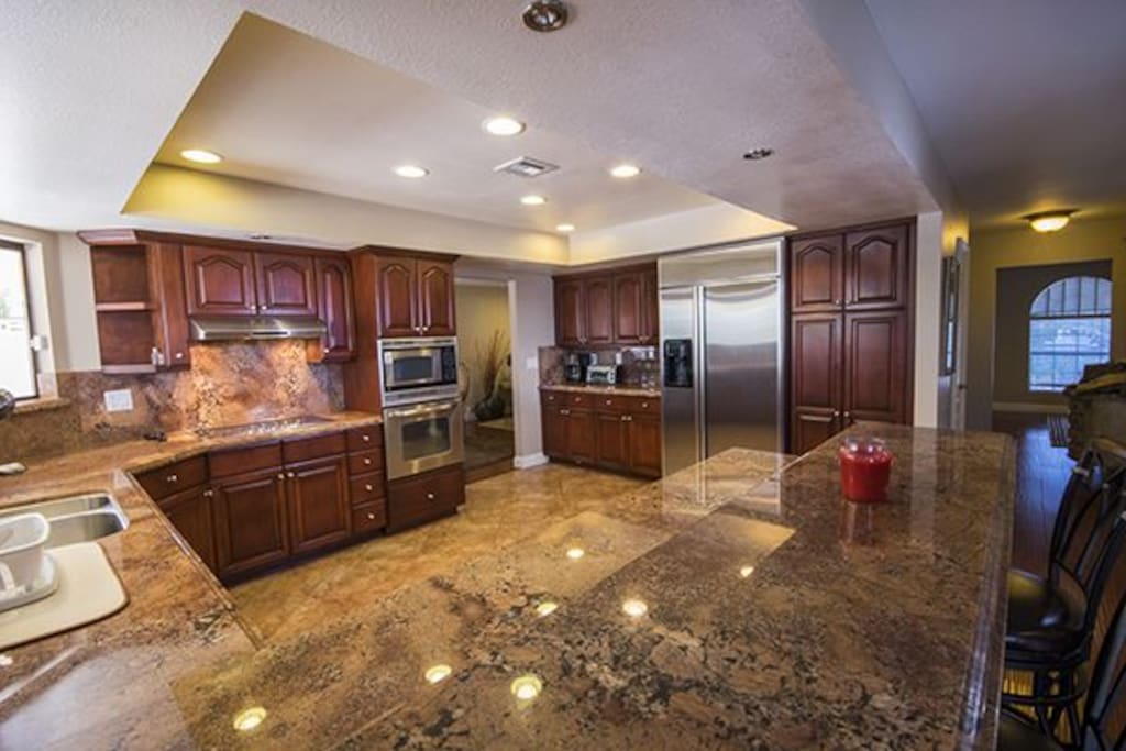 Luxurious and spacious kitchen.