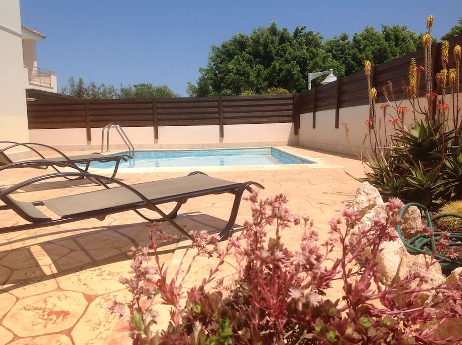 Enjoy lounging by the private pool