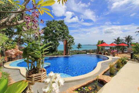 Sea view villa and islands 14 guests - cleaning and chef